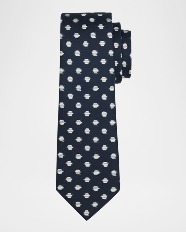 Men's Abstract Polka Dot Silk Tie by GIORGIO ARMANI