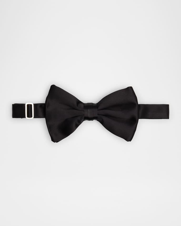 Men's Black Silk Pre-Tied Bow Tie by GIORGIO ARMANI