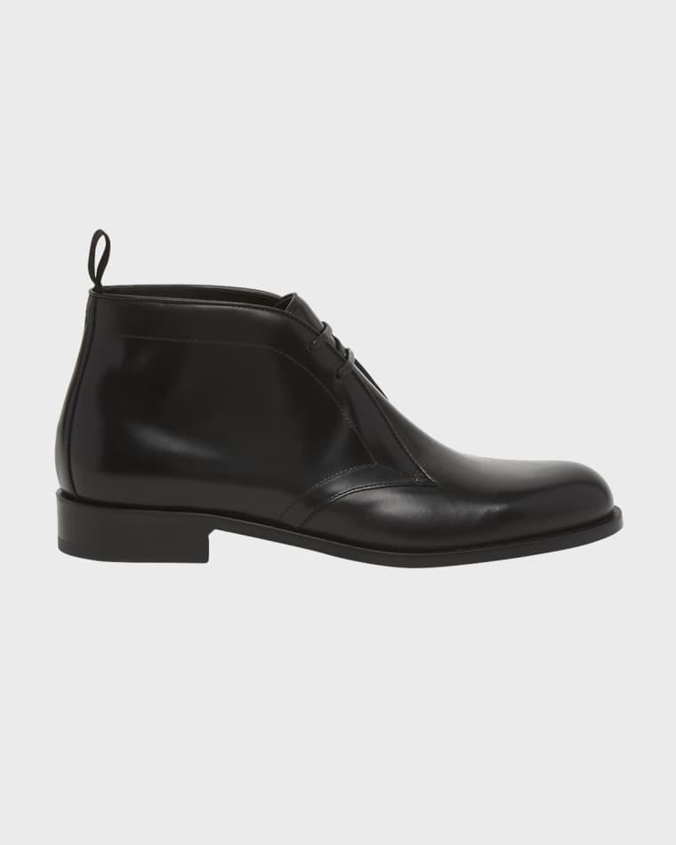 Men's Bull Leather Chukka Boots by GIORGIO ARMANI