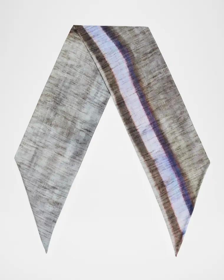 Men's Cotton Stripe Neck Scarf by GIORGIO ARMANI