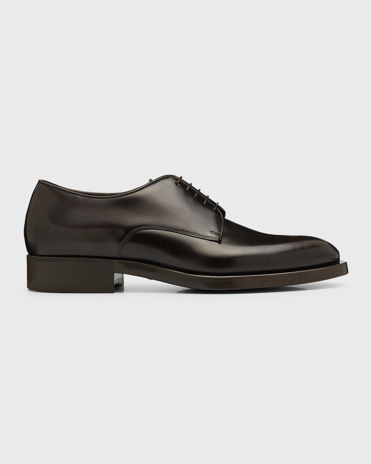 Men's Leather Derby Shoes by GIORGIO ARMANI