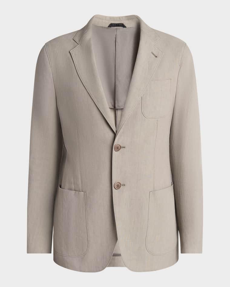 Men's Linen Upton Jacket by GIORGIO ARMANI