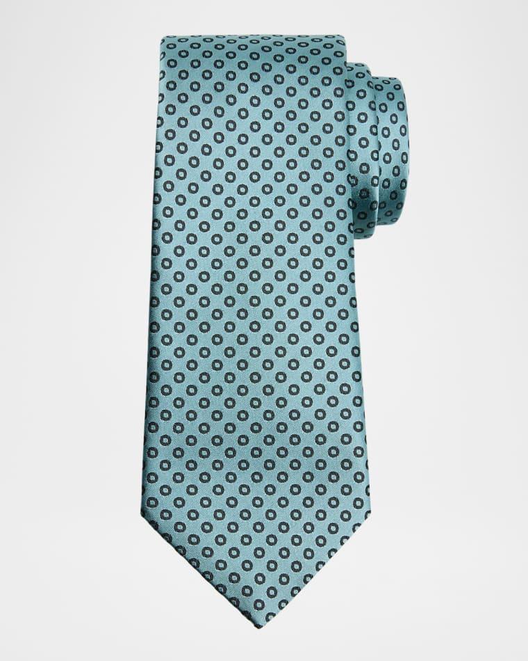Men's Micro-Circle Silk Tie by GIORGIO ARMANI