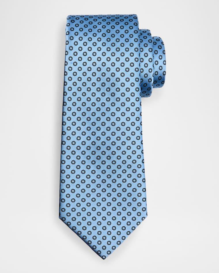 Men's Micro-Circle Silk Tie by GIORGIO ARMANI