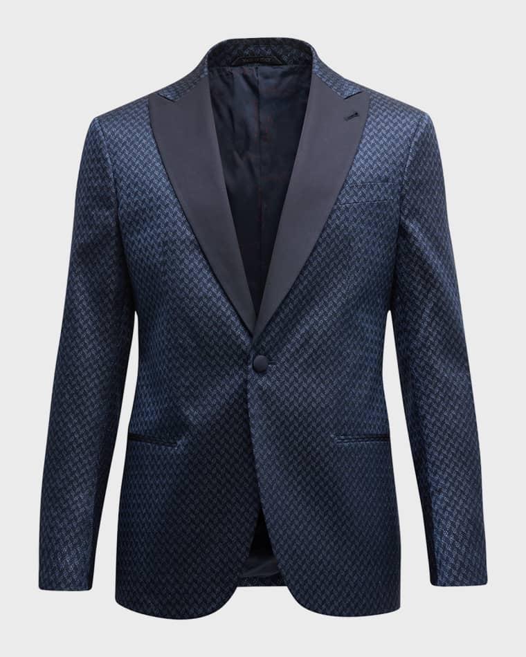 Men's Silk Jacquard Blazer by GIORGIO ARMANI