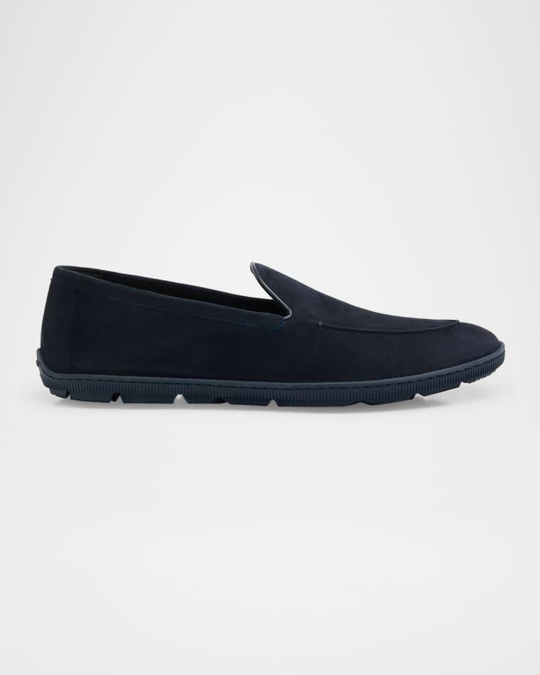 Men's Suede Sneaker Loafers by GIORGIO ARMANI