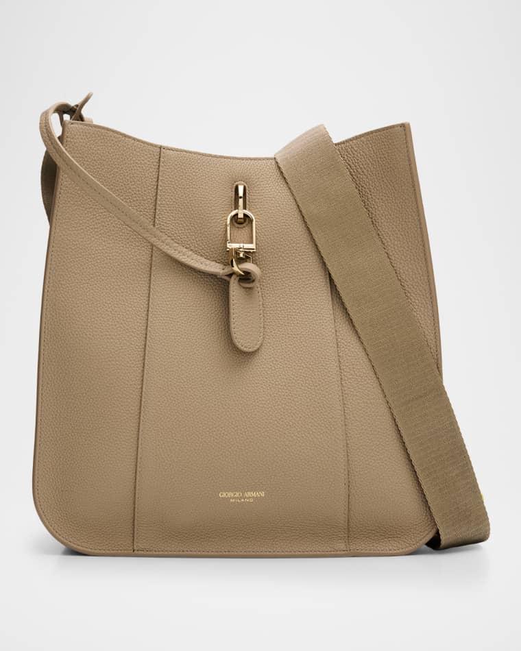 Pebbled Leather Shoulder Bag by GIORGIO ARMANI
