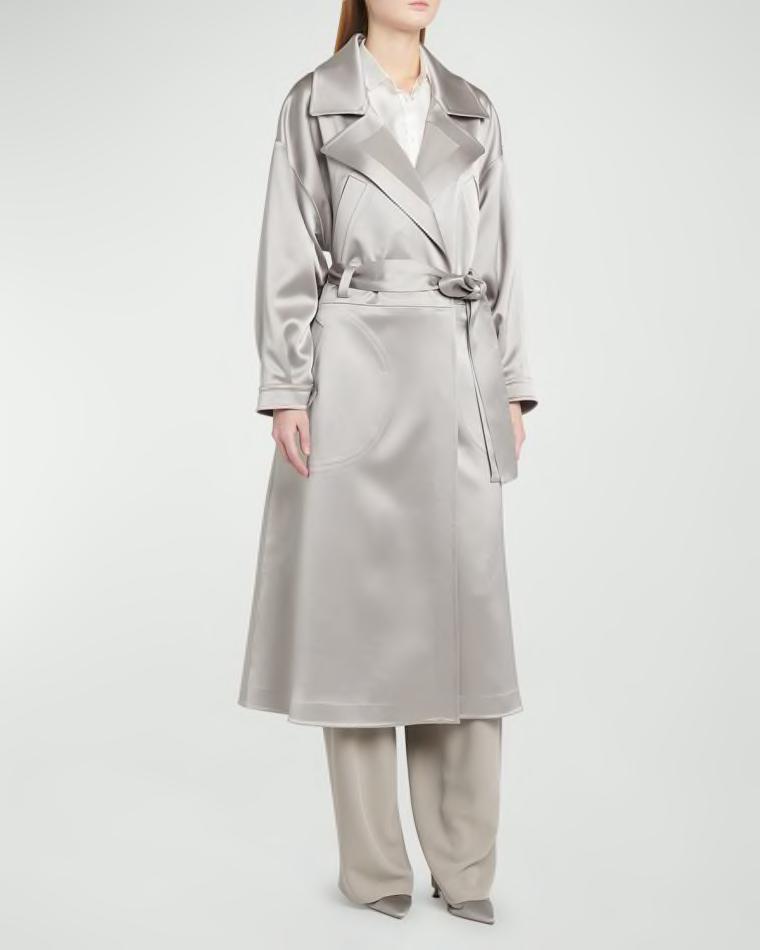 Shiny Belted Trench Coat by GIORGIO ARMANI
