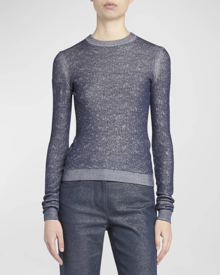 Shiny Viscose Knit Top by GIORGIO ARMANI