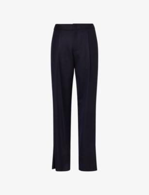 Tailored Pleated-Front Wool-Blend Trousers by GIORGIO ARMANI