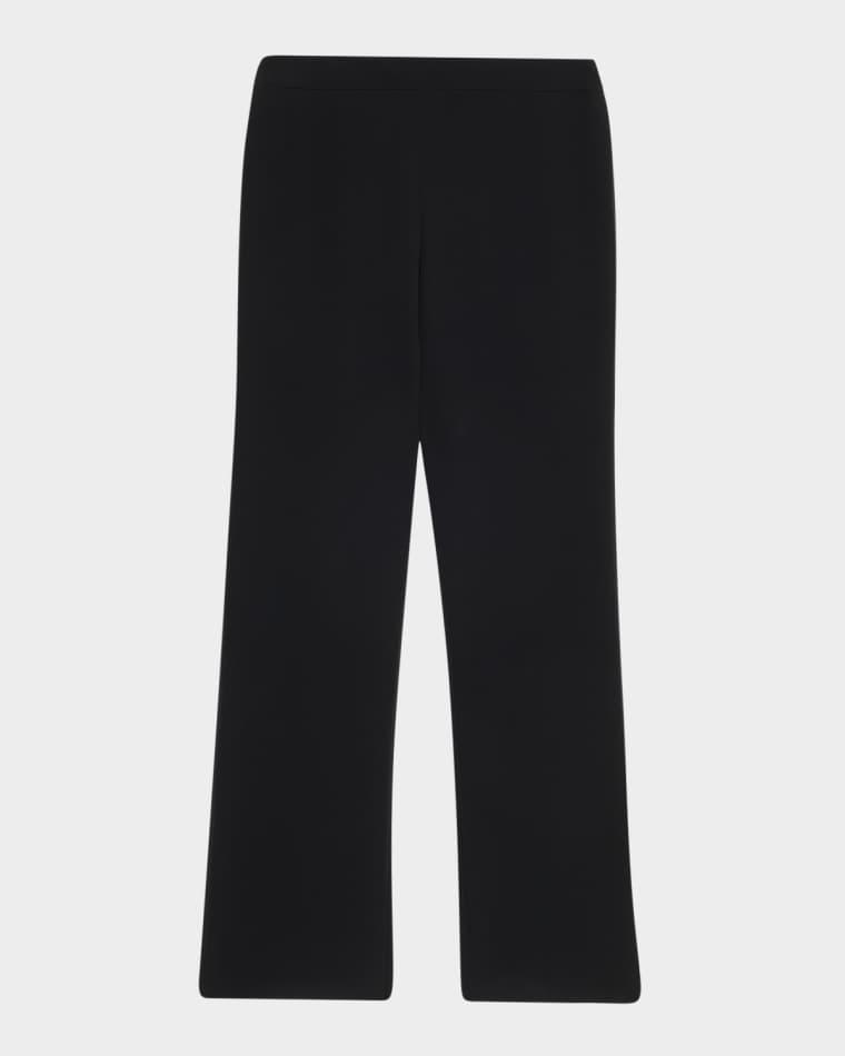 Wide Leg Silk Cady Trousers by GIORGIO ARMANI