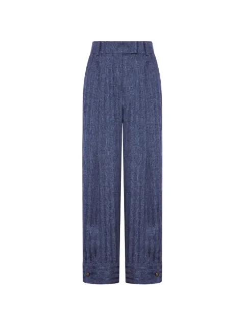button-cuff silk trousers by GIORGIO ARMANI