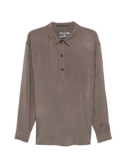 buttoned long-sleeve polo shirt by GIORGIO ARMANI
