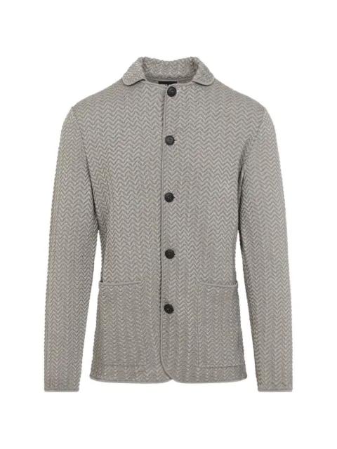 buttoned textured jacket by GIORGIO ARMANI