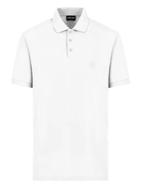 buttonned logo-embroidered polo shirt by GIORGIO ARMANI