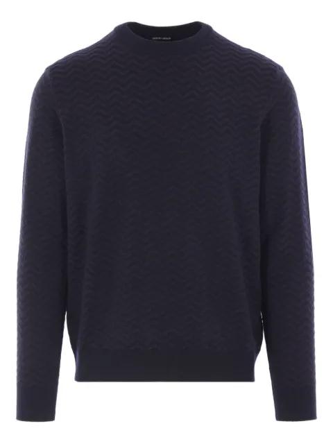 chevron-pattern wool sweater by GIORGIO ARMANI