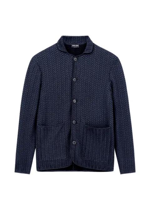 chevron-patterned jacket by GIORGIO ARMANI