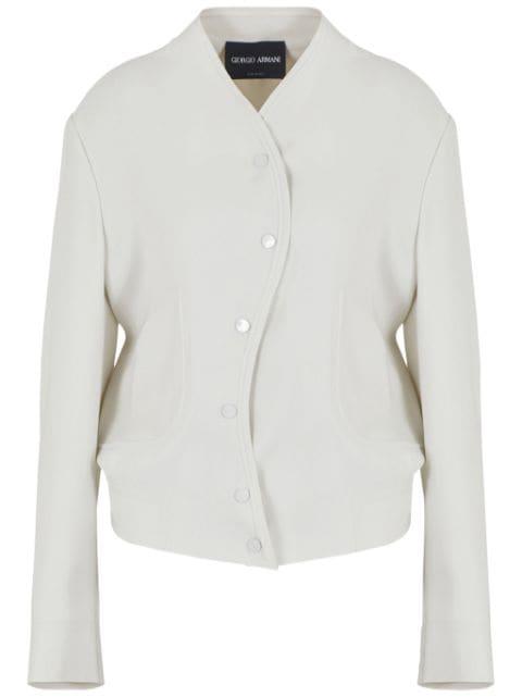 collarless drop-shoulder jacket by GIORGIO ARMANI