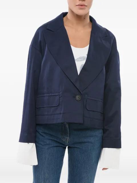 contrasting-cuffs cotton jacket by GIORGIO ARMANI