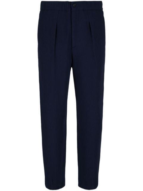 corduroy tapered-leg trousers by GIORGIO ARMANI