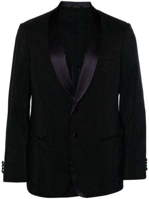 crease-effect single-breasted blazer by GIORGIO ARMANI
