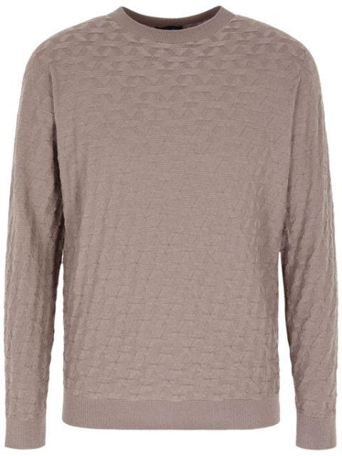 crew-neck geometric jumper by GIORGIO ARMANI