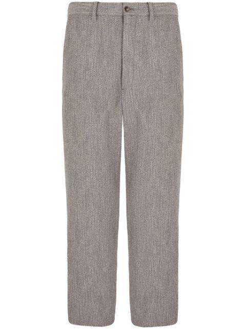 cropped straight-legged trousers by GIORGIO ARMANI