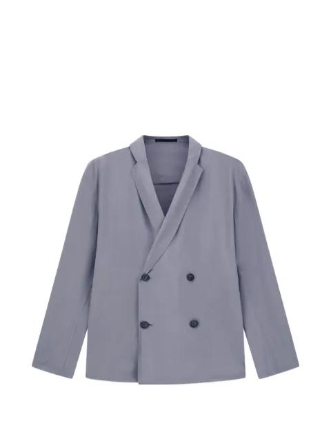 double-breasted notched-lapel blazer by GIORGIO ARMANI