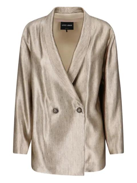 double-breasted silk blazer by GIORGIO ARMANI