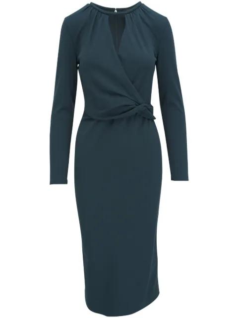 drap-detailing dress by GIORGIO ARMANI