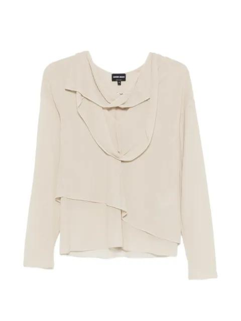 draped layered blouse by GIORGIO ARMANI