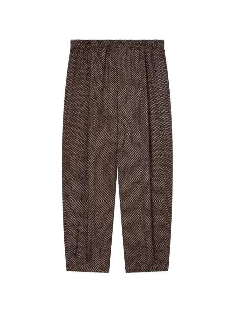 elasticated-waist houndstooth trousers by GIORGIO ARMANI