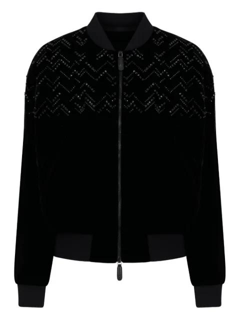 embellished bomber jacket by GIORGIO ARMANI