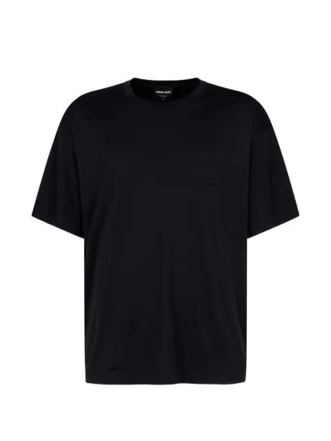 embroidered cotton-modal T-shirt by GIORGIO ARMANI