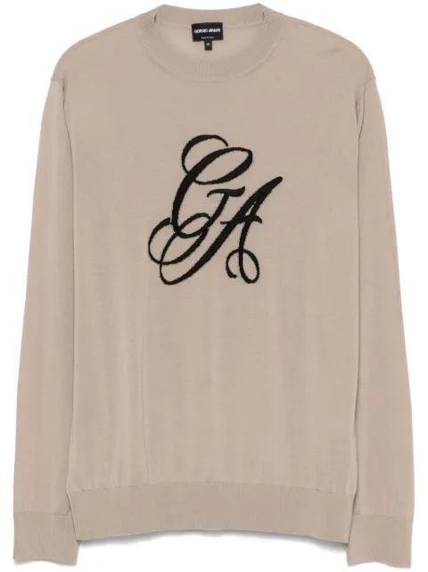 embroidered-logo sweater by GIORGIO ARMANI