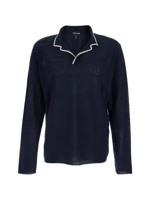 embroidered pique T-shirt by GIORGIO ARMANI