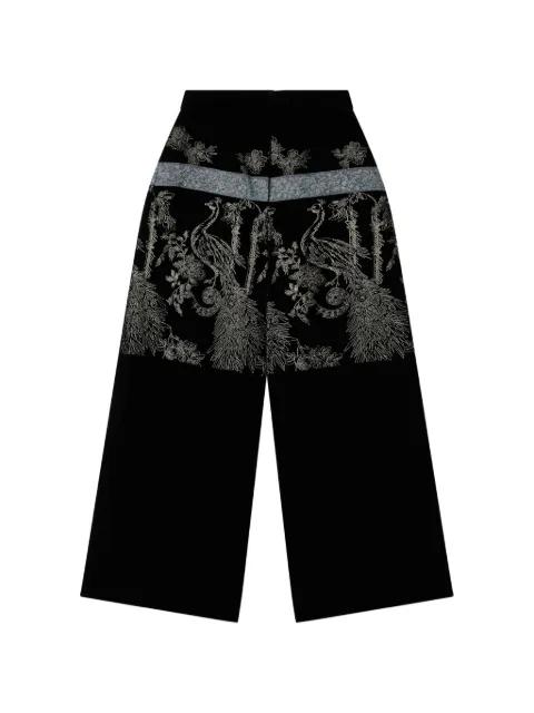 embroidered velvet trousers by GIORGIO ARMANI