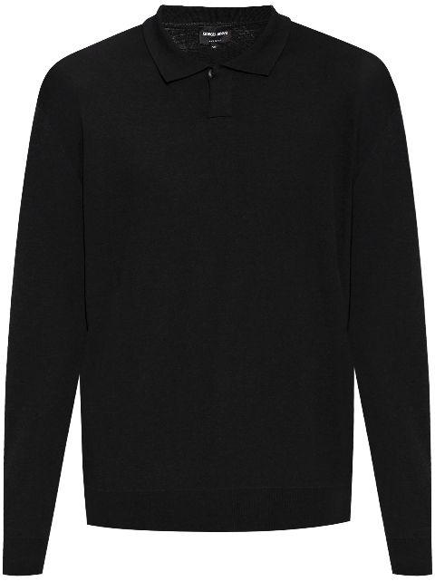 fine-knit polo shirt by GIORGIO ARMANI