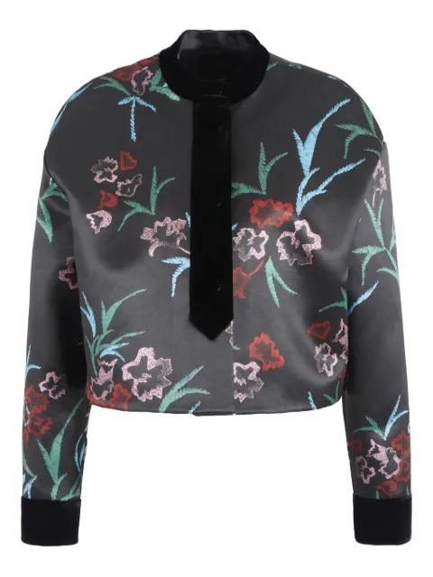 floral-print cropped jacket by GIORGIO ARMANI