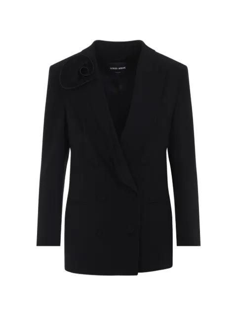 flower double-breasted blazer by GIORGIO ARMANI
