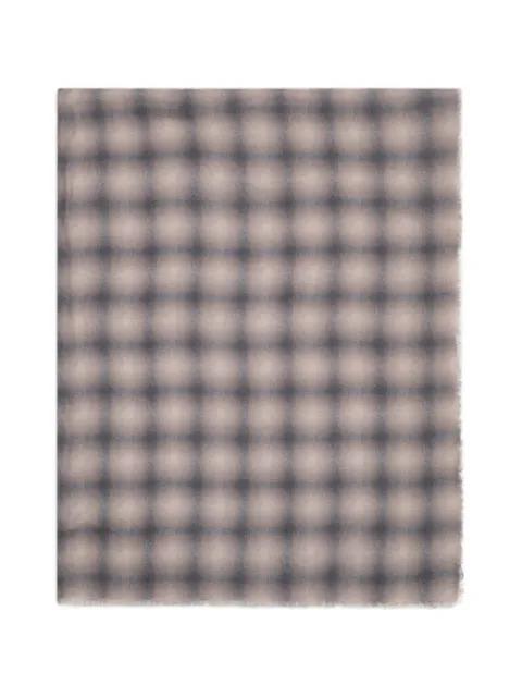 fringed gradient-check scarf by GIORGIO ARMANI