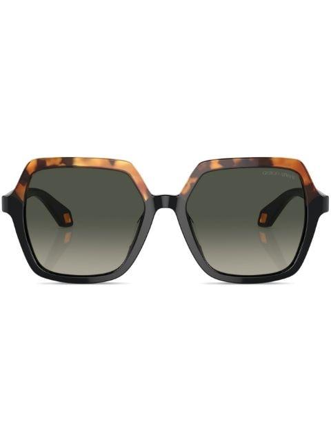 gradient-lens oversize-frame sunglasses by GIORGIO ARMANI