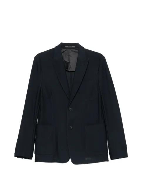 honeycomb-knit notch-lapel blazer by GIORGIO ARMANI
