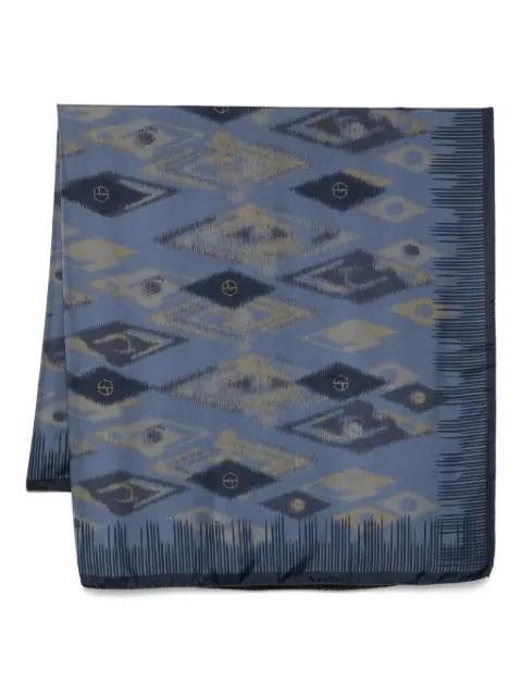 ikat-pattern silk scarf by GIORGIO ARMANI