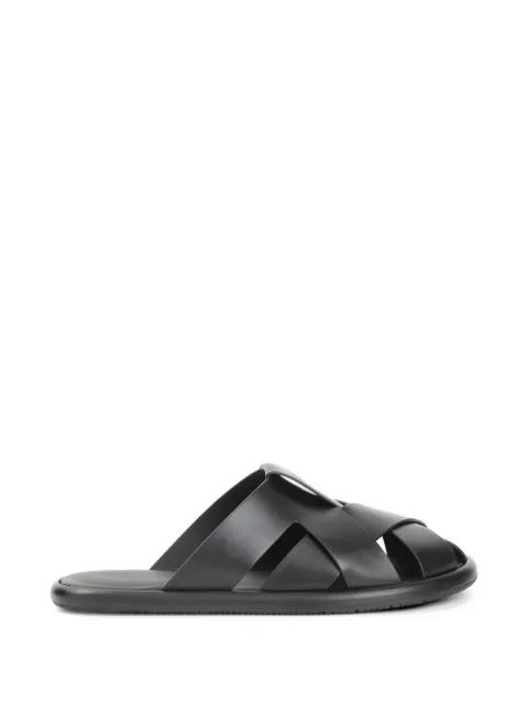 interwoven leather sandals by GIORGIO ARMANI