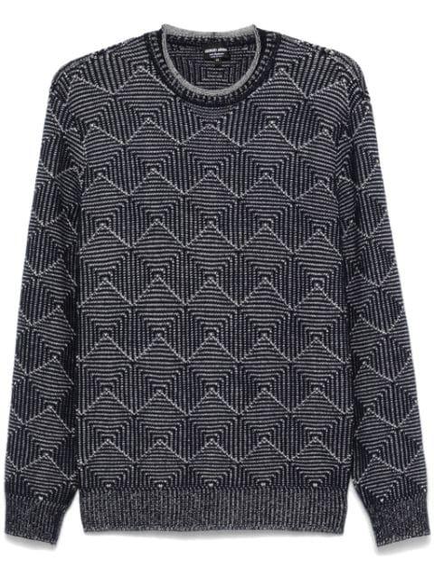 jacquard cashmere sweater by GIORGIO ARMANI