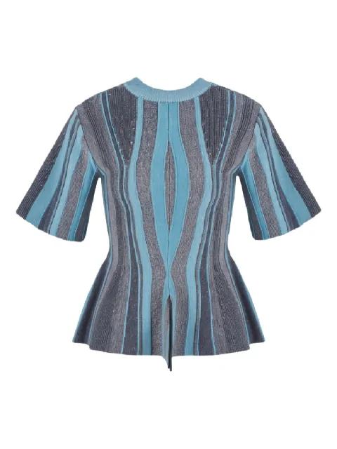 jacquard short-sleeve sweater by GIORGIO ARMANI