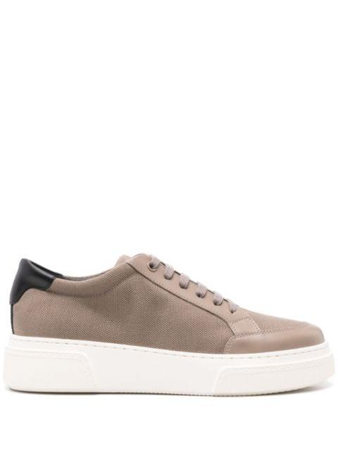lace-up canvas sneakers by GIORGIO ARMANI