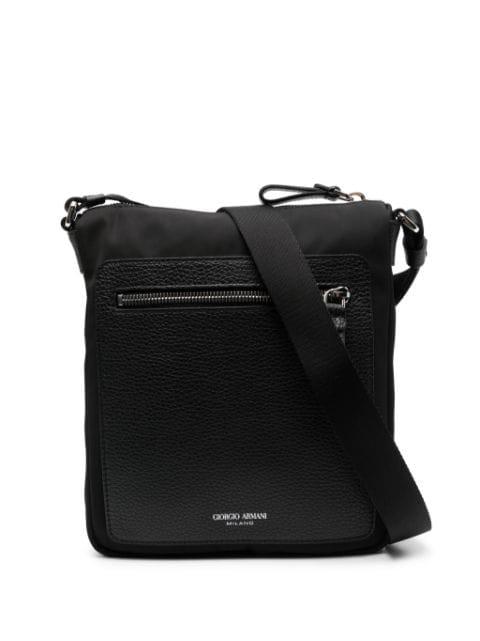 logo-debossed zip-fastening shoulder bag by GIORGIO ARMANI