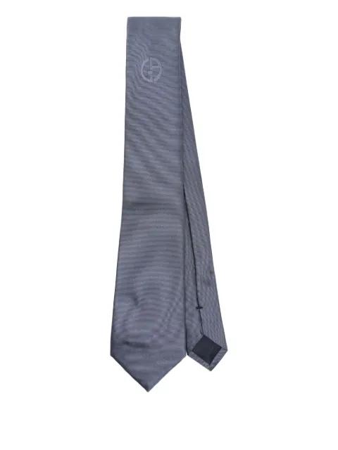 logo-embellished silk tie by GIORGIO ARMANI
